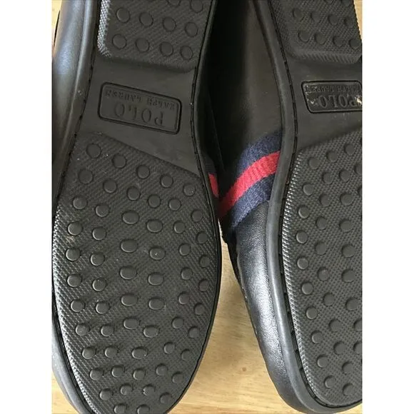 Polo‎ Ralph Lauren &quot;Riali&quot; Loafer Size 8.5D Leather Shoes Black 11721 I21