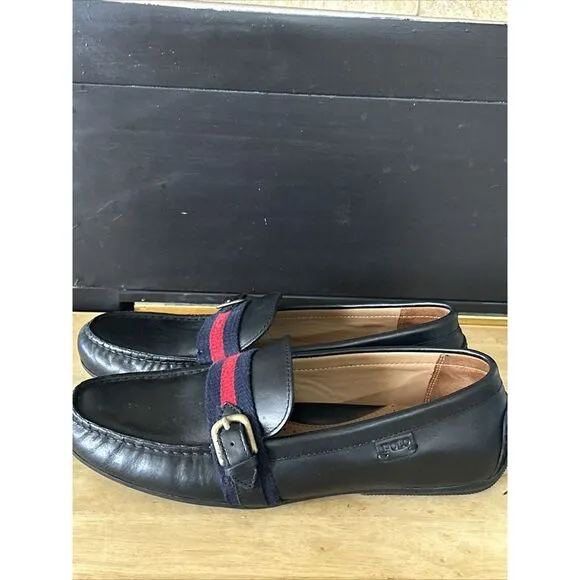 Polo‎ Ralph Lauren &quot;Riali&quot; Loafer Size 8.5D Leather Shoes Black 11721 I21