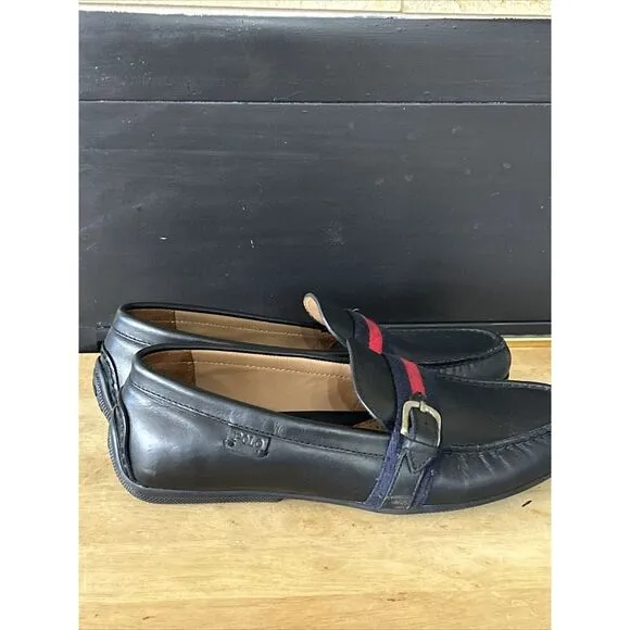 Polo‎ Ralph Lauren &quot;Riali&quot; Loafer Size 8.5D Leather Shoes Black 11721 I21