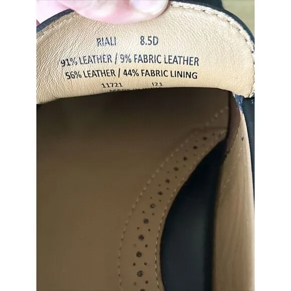Polo‎ Ralph Lauren &quot;Riali&quot; Loafer Size 8.5D Leather Shoes Black 11721 I21