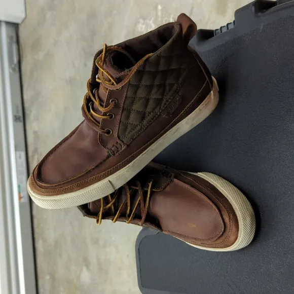 Polo Ralph Lauren leather brown high tops shoes men size 8