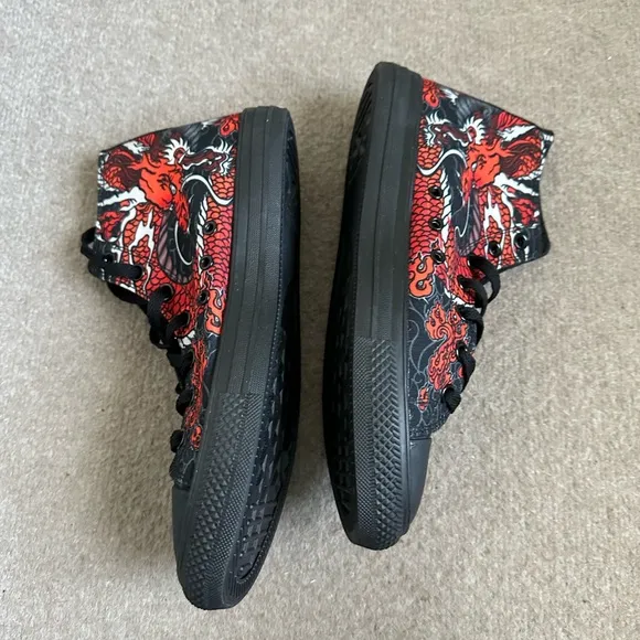 RAAD RED JAPANESE DRAGON High Tops Shoes ~Unisex