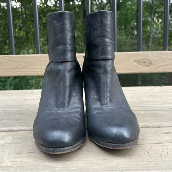 rag &amp; bone Classic Newbury Black Leather Ankle Boots size 39