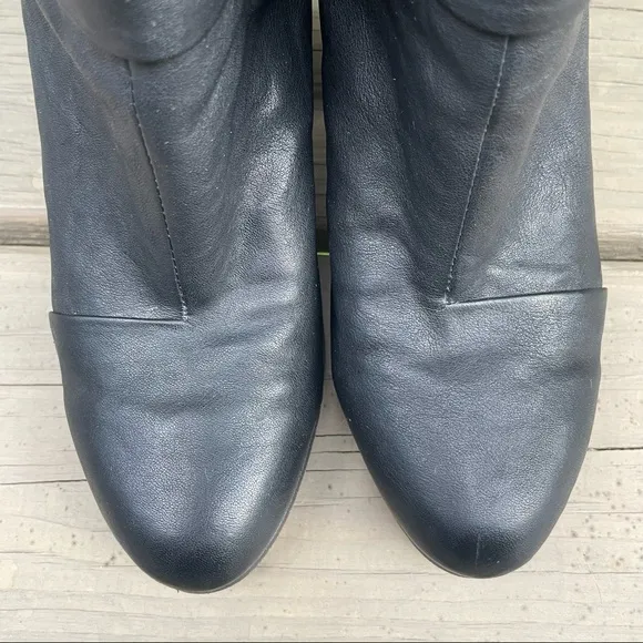 rag &amp; bone Classic Newbury Black Leather Ankle Boots size 39
