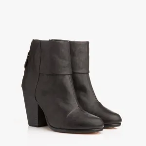 rag &amp; bone Classic Newbury Black Leather Ankle Boots size 39