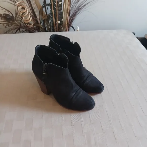 Rag &amp; Bone Margot Waxed Suede Ankle Boots