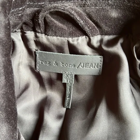 Rag and Bone Mercer Velvet Biker Jacket in Black