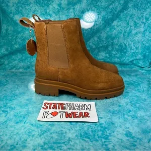 Ralph Lauren Corinne Women’s Brown Suede Water Resistant Suede Chelsea Boots