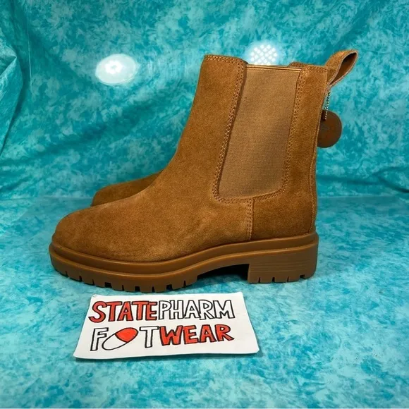 Ralph Lauren Corinne Women’s Brown Suede Water Resistant Suede Chelsea Boots