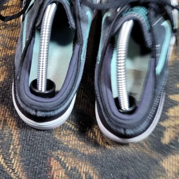 Rare Nike SB Janoski Glow Black Suede &amp; Mint Green Skate Shoes- Size 4.5