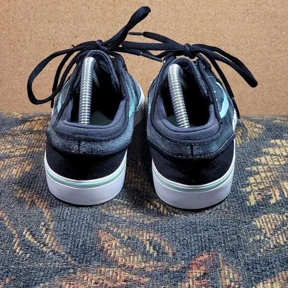Rare Nike SB Janoski Glow Black Suede &amp; Mint Green Skate Shoes- Size 4.5