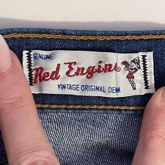 Red Engine Garnet Jeans Mid Rise Bootcut Blue Denim Made in USA Size 31 Western