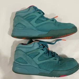 REEBOK PUMP OMNI LITE LEMAR &amp; AND DAULEY COURT VICTORY TWILIGHT RETRO CORAL BLUE