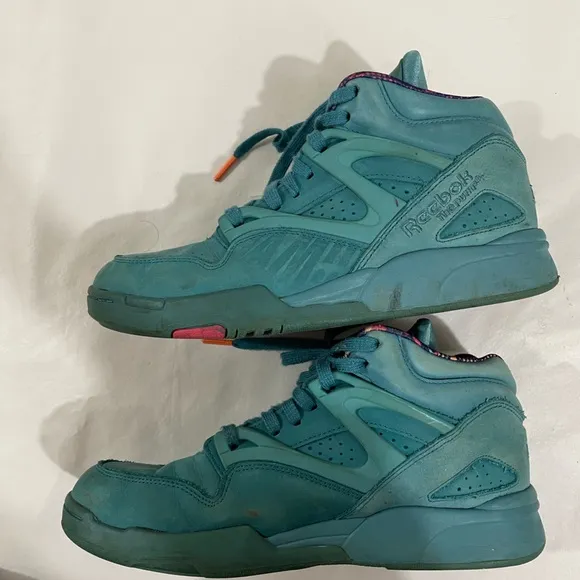 REEBOK PUMP OMNI LITE LEMAR &amp; AND DAULEY COURT VICTORY TWILIGHT RETRO CORAL BLUE