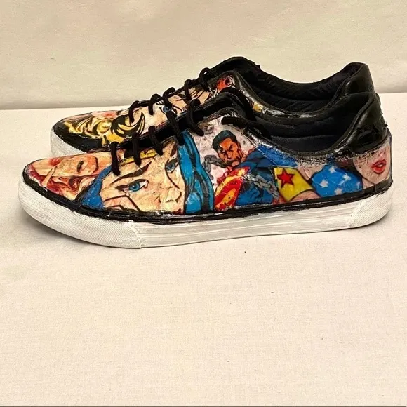 RETRO COMIC Hand Decorated Sneakers Pin Up Tommy H