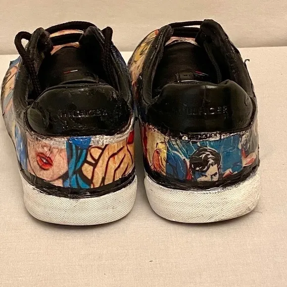 RETRO COMIC Hand Decorated Sneakers Pin Up Tommy H