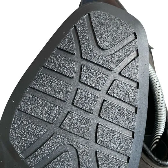 Rieker Men's Shoes 9.5 -10 EU 43 Black Leather Wide Feet Lightweight Square Toe