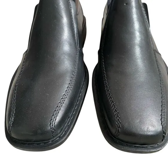 Rieker Men's Shoes 9.5 -10 EU 43 Black Leather Wide Feet Lightweight Square Toe
