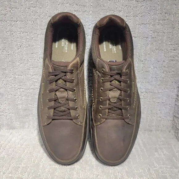 Rockport XCS Men's Size 13W Brown Leather Waterproof Slip-Resistant Shoes V82662