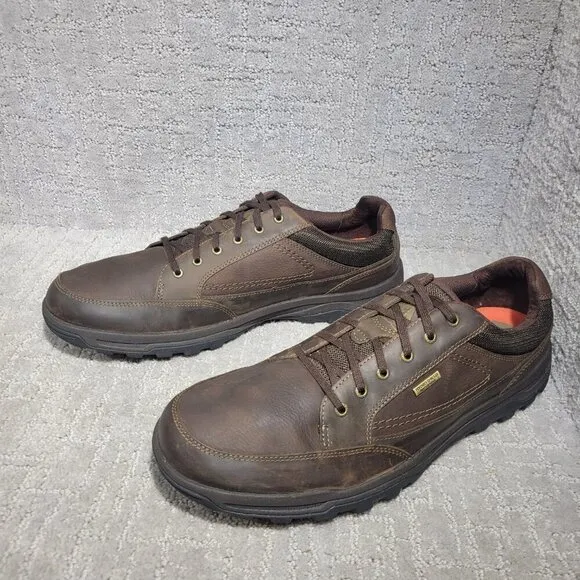 Rockport XCS Men's Size 13W Brown Leather Waterproof Slip-Resistant Shoes V82662