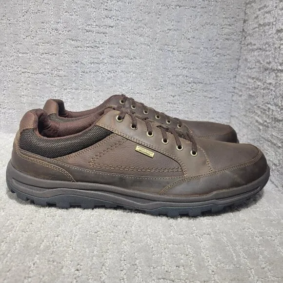 Rockport XCS Men's Size 13W Brown Leather Waterproof Slip-Resistant Shoes V82662