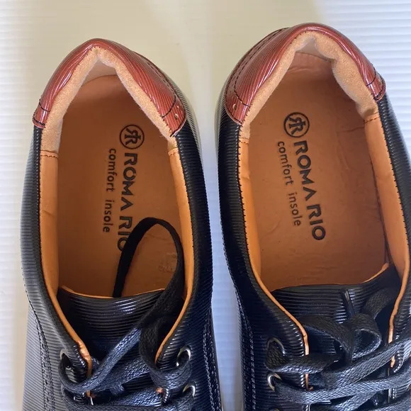 Roma Rio Men's Black size 12  Casual Lace-Up Shoes
