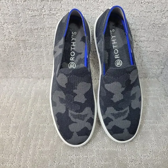 Rothy’s The Sneakers Women's Size US 8.5 Gray Camo Comfort Slip On Shoes