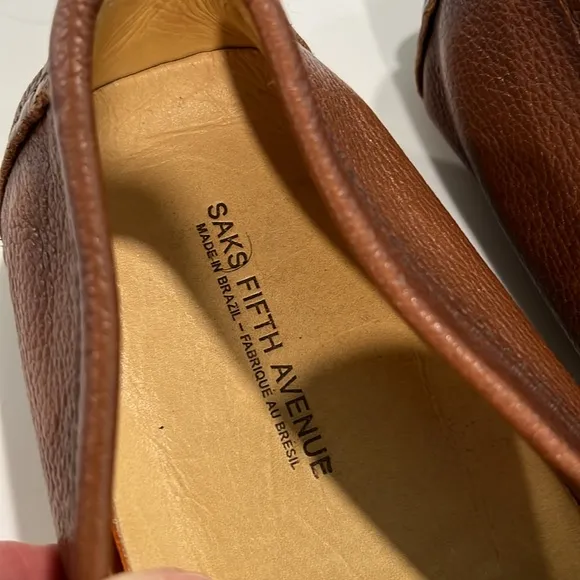 Saks 5th Avenue - horse bit leather driving shoes, slip on, 13