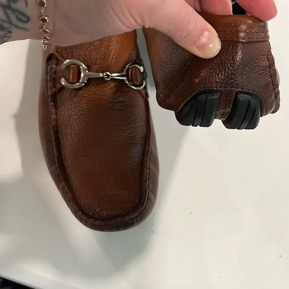 Saks 5th Avenue - horse bit leather driving shoes, slip on, 13
