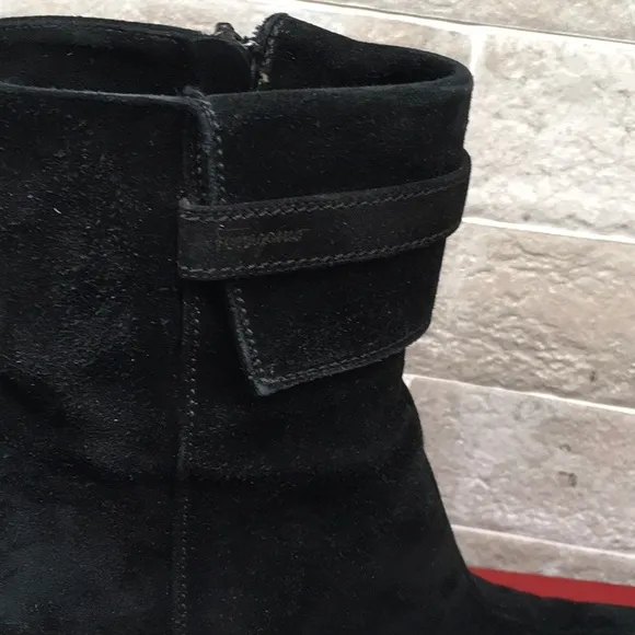 Salvatore Ferragamo Black Suede Ankle Boots