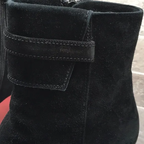 Salvatore Ferragamo Black Suede Ankle Boots