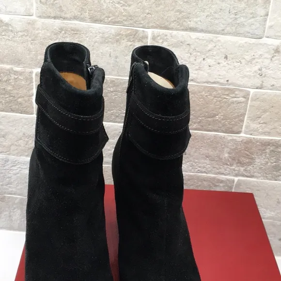 Salvatore Ferragamo Black Suede Ankle Boots