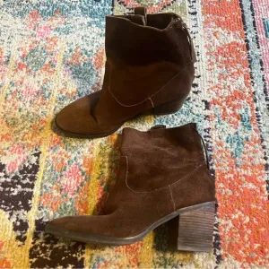 Sam Edelman Suede Almond Toe Block Heel 8.5