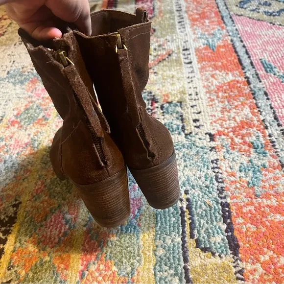 Sam Edelman Suede Almond Toe Block Heel 8.5