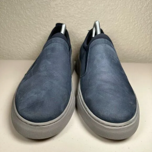 Samuel Hubbard Mens 10 Flight Slip-On Shoes Blue Leather Slip Resistant Elastic