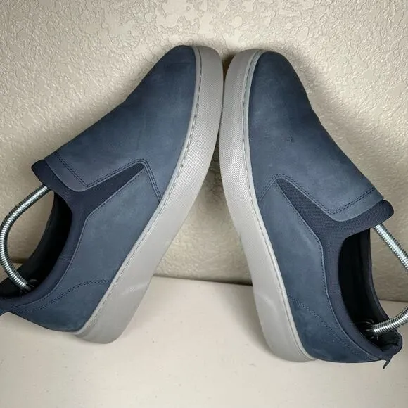 Samuel Hubbard Mens 10 Flight Slip-On Shoes Blue Leather Slip Resistant Elastic