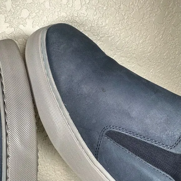 Samuel Hubbard Mens 10 Flight Slip-On Shoes Blue Leather Slip Resistant Elastic