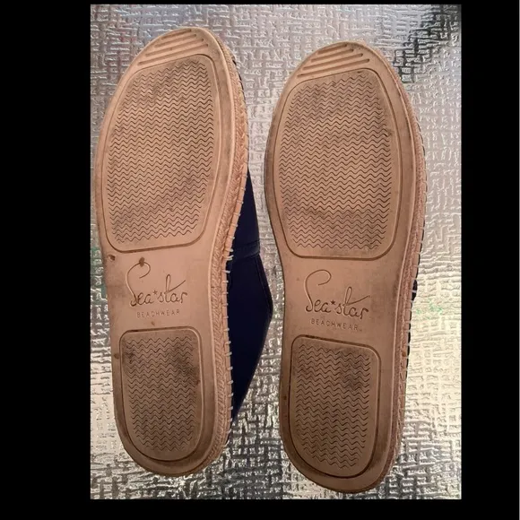 SEA STAR Beachwear Men's Shoes Size 9 Mariner Slip-On Navy Blue Sz 11