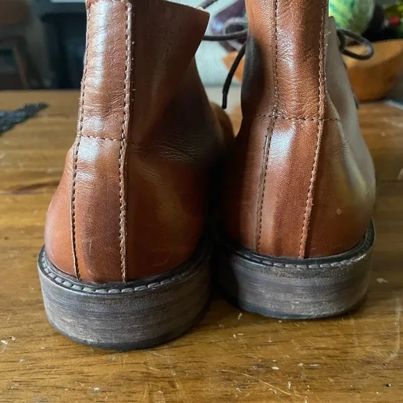 SELECTED HOMME Leather Suede Ankle Chukka Boots Brown Sz 43