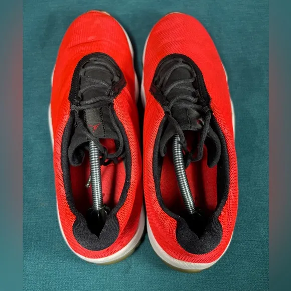 Size 13 - Men’s Air Jordan Future low Bright Crimson camo shoes