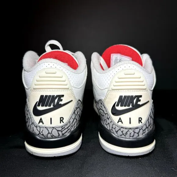 Size 4 - Nike Air Jordan 3 Retro GS White Cement Reimagined Men's Shoes