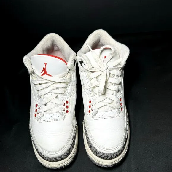 Size 4 - Nike Air Jordan 3 Retro GS White Cement Reimagined Men's Shoes