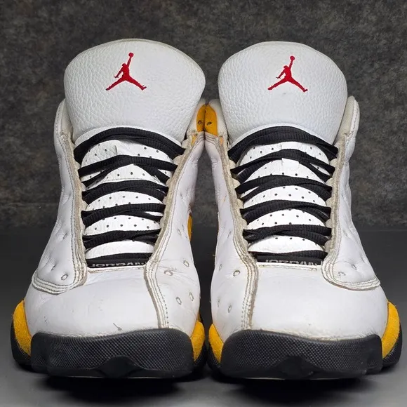 Size 9 Jordan 13 Retro Del Sol White Yellow Basketball Shoes Sneakers 414571-167