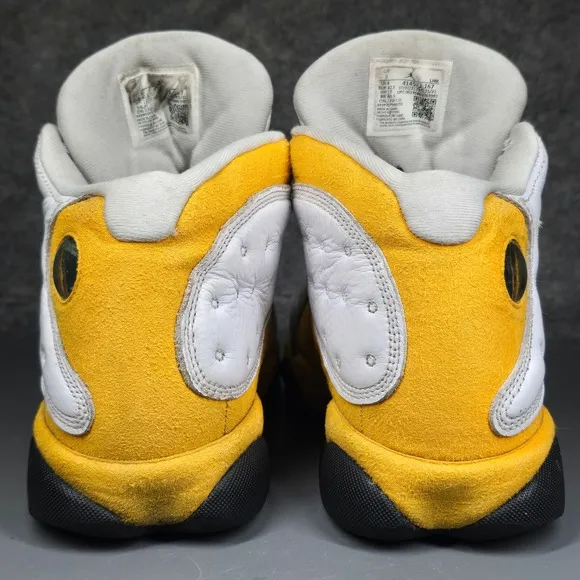 Size 9 Jordan 13 Retro Del Sol White Yellow Basketball Shoes Sneakers 414571-167