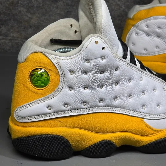 Size 9 Jordan 13 Retro Del Sol White Yellow Basketball Shoes Sneakers 414571-167
