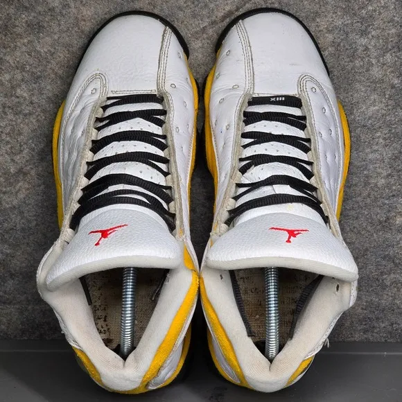 Size 9 Jordan 13 Retro Del Sol White Yellow Basketball Shoes Sneakers 414571-167