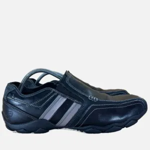 Skechers Diameter Zinroy Mens Size 10 Slip On Leather Loafers Shoes Black