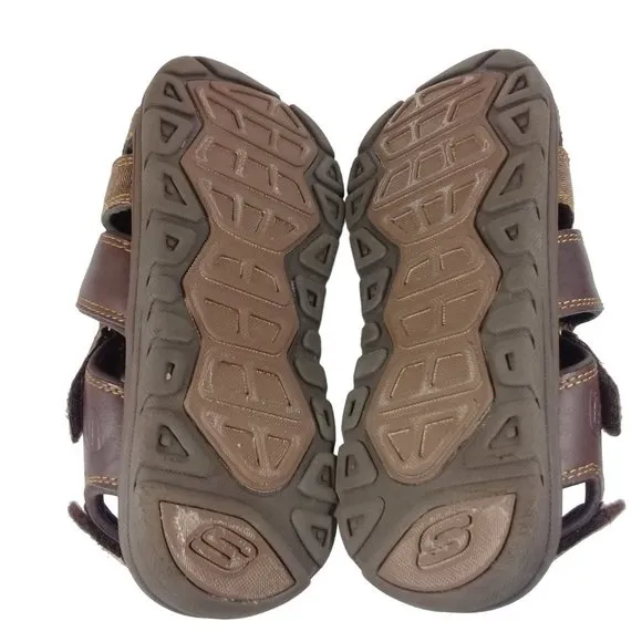Skechers Men's Relaxed Fit Supreme - Equipt Brown Fisherman Sandals Size…