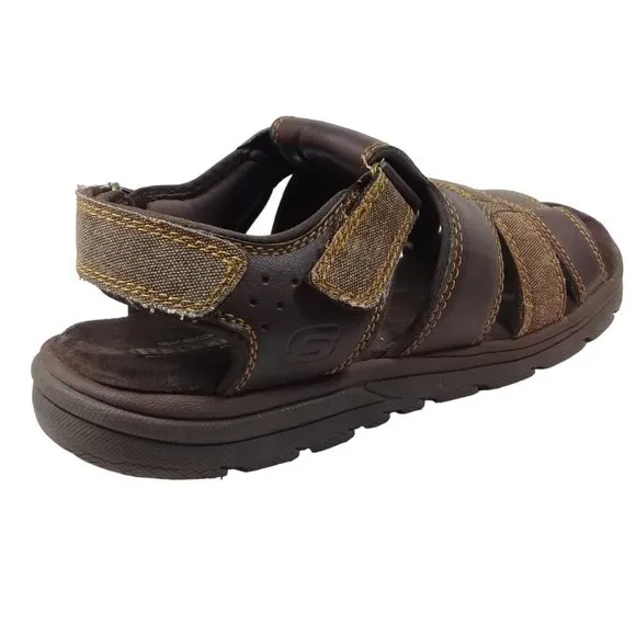 Skechers Men's Relaxed Fit Supreme - Equipt Brown Fisherman Sandals Size…