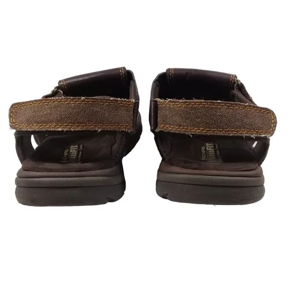 Skechers Men's Relaxed Fit Supreme - Equipt Brown Fisherman Sandals Size…